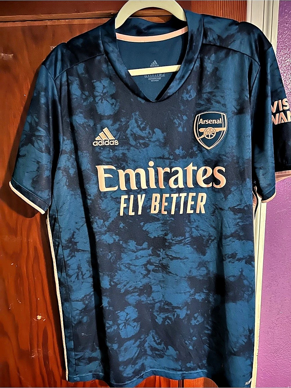 adidas Arsenal 2022/23 Third Jersey Blue & Black Used XL
